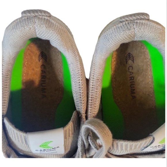 Cariuma Women's Low Top Vegan Beige Knit Sneakers Sz 5.5 - Picture 5 of 9